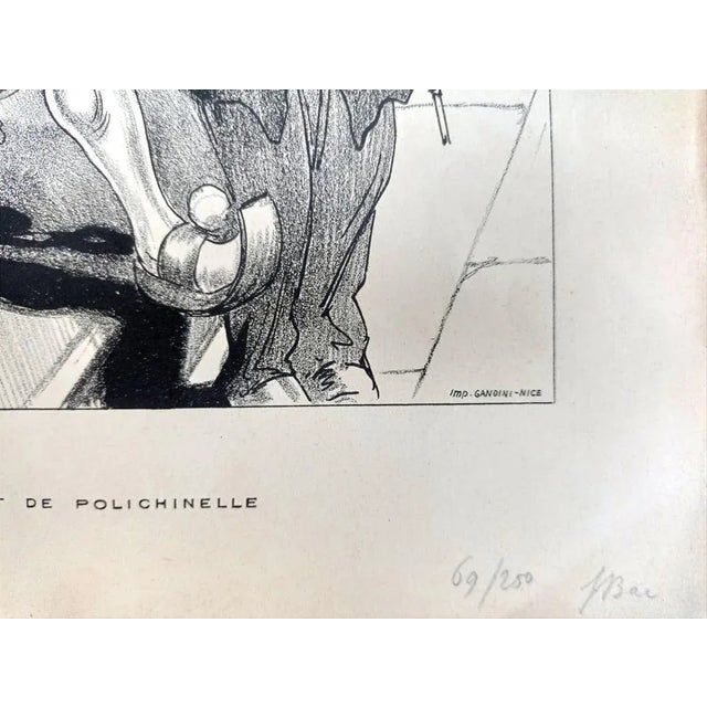 Ferdinand Bac (French, 1859-1952)- Le Secret de Polichinelle L'Éloge De La Folie: Lithographie Originale Signee (Praise Of...