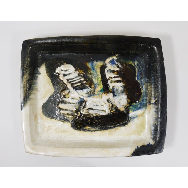 Large Abstract Stoneware Bowls or Plates by Jeppe Hagedorn-Olsen, Denmark, 1970s, Set of 2 For Sale - Image 12 of 18