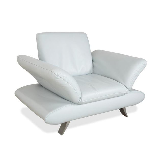 Rossini 2-Seater Sofa and Armchair in Light Blue Fabric from Koinor, Set of 2 For Sale - Image 4 of 18