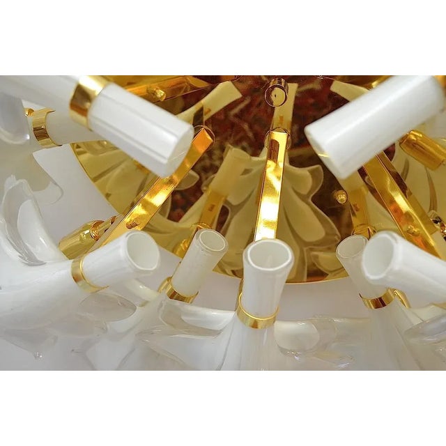 Royal Murano Glass Flush Mount attributed to Franco Luce for Seguso, 1970s For Sale - Image 11 of 12