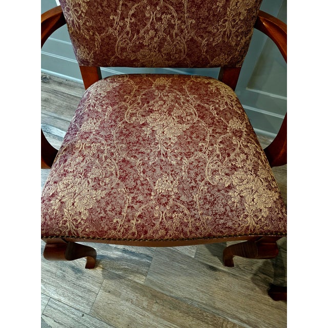 Ethan Allen Legacy Collection French Country Upholstered Arm Chairs For Sale - Image 14 of 15