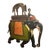Hand Made Lacquer and Hand Decorated Elephant Sculpture For Sale