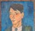 Mid-Century Modern Mid-Century Modern Modernist Portrait of a Man, Oil on Plywood For Sale - Image 3 of 6