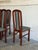 High Back Wooden Dining Chairs Set of 8 With Green Upholstery Vintage Mid-Century Modern For Sale - Image 4 of 9