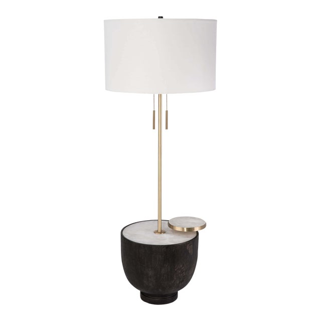 Regina Andrew Theo Floor Lamp in Ebony For Sale