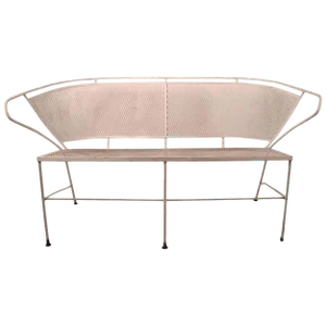 Metal Mesh Settee Attributed to Woodard