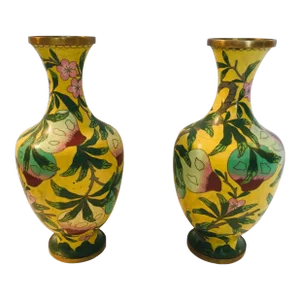 Chinese Cloisonn� Vases- a Pair