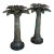 Coastal Metal Palm Tree Candle Holders-Pair For Sale