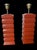Mid-Century Modern Pair of 1970s Artisan Italian Red Glazed Ceramic Lamps For Sale - Image 3 of 12