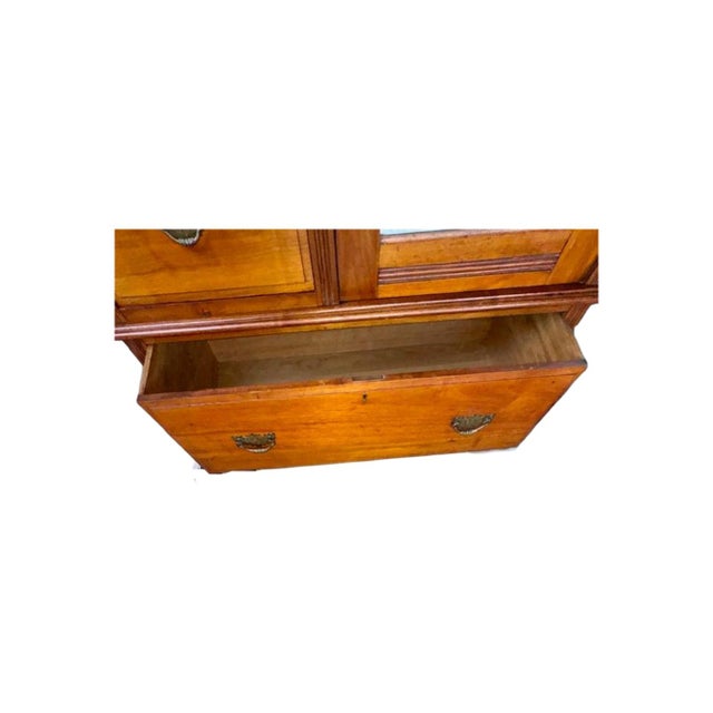 Antique c.1900's Edwardian Wardrobe Cabinet For Sale - Image 10 of 13