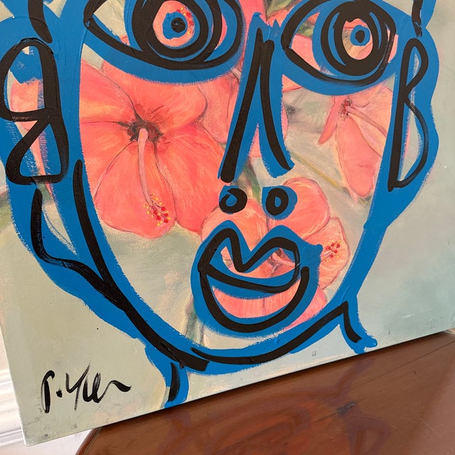 1970s Vintage Abstract Portraiture, Painting by Peter Robert Keil, For Sale In Atlanta - Image 6 of 8