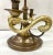 Vintage Chapman Brass Swan Candlestick Lamp With Tole Lampshade For Sale - Image 11 of 12