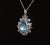 Early 21st Century Certified Natural 6.97Cts VS F Diamond Aquamarine 18K Solid Gold Filigree Pendant For Sale - Image 5 of 10