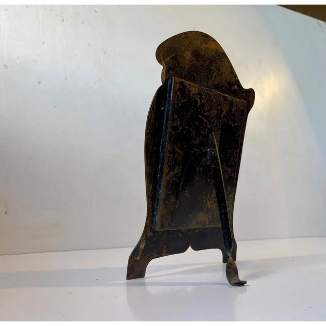 1930s Art Deco Photo Frame in Patinated Copper, 1930s For Sale - Image 5 of 7
