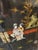 1950s 1950s Chinoiserie Black Lacquer Mop Chinese Cabinet Hand Painted For Sale - Image 5 of 15