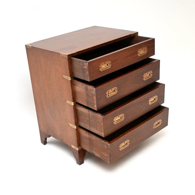 1930s Vintage Military Campaign Style Chest of Drawers, 1930 For Sale - Image 5 of 10