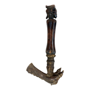 Rare Vintage Senufo Kpa'ana Bronze Ceremonial Figural Axe Côte d'Ivoire 13" H
