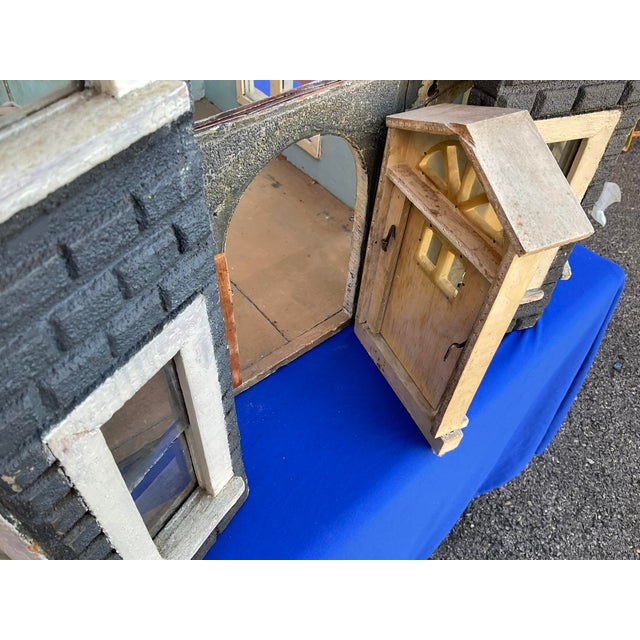 Antique Wood Victorian Doll House With Working Glass Windows For Sale - Image 14 of 18