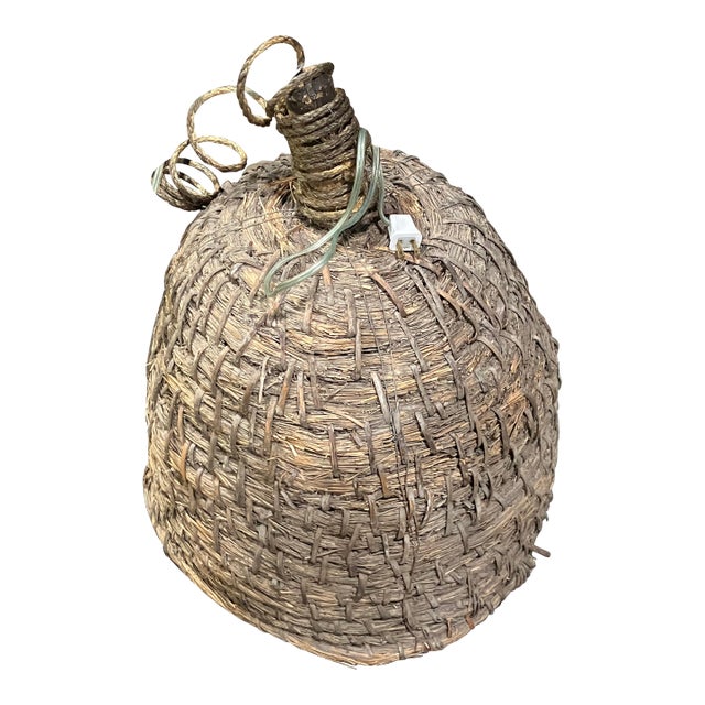 1940s Pyrenees Woven Basket Pendant For Sale