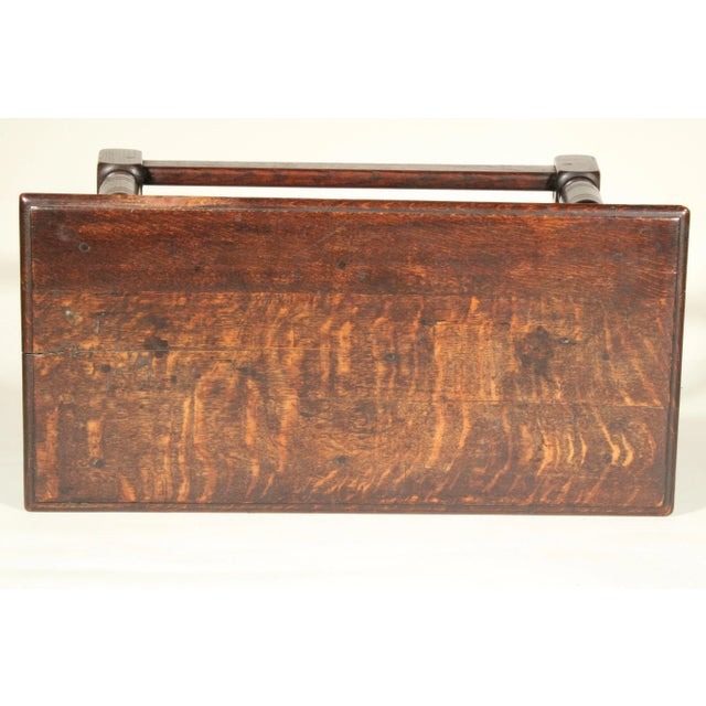 1920s William and Mary Style English Oak Joint Stool For Sale - Image 5 of 10