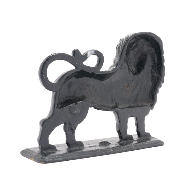 English Victorian Cast Iron Lion Doorstop, 1850-1900 For Sale - Image 4 of 7