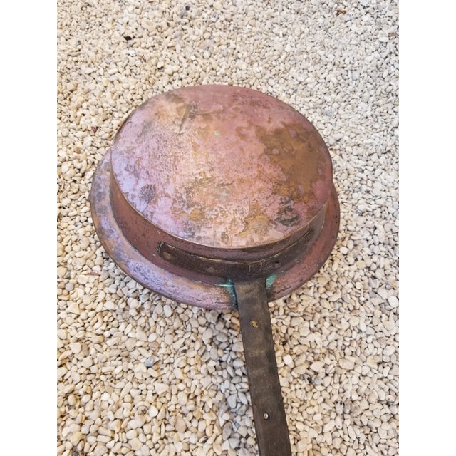 Early 19th Century Early 19th C French Copper Clad Bed Warmer For Sale - Image 5 of 9