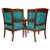19th century Edwardian style mahogany wood framed upholstered armchair set of four pieces. Each chair is in great antique...