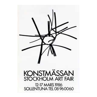 1986 Swedish Exhibition Poster, Konstamässan, Sollentuna: Stockholm International Art Expo For Sale