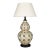 Ceramic Blue & Black Mosaic Floral Pattern Table Lamp For Sale