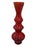 Transitional Red Glass Bottle Vase For Sale - Image 3 of 4