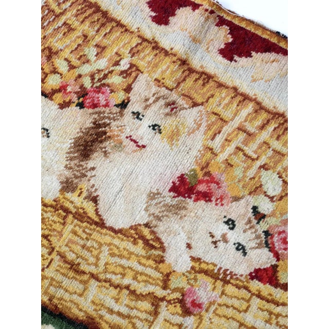 Red Antique Woven Tapestry Wall Hanging For Sale - Image 8 of 9