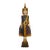 Gorgeous Large Hand Carved Hand Painted Gilded Standing Wooden Buddha Statue From Thailand For Sale