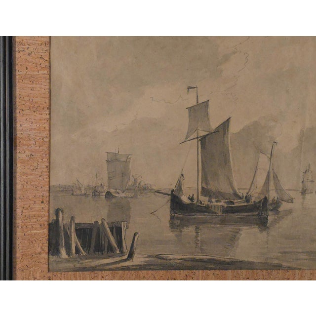 Early 18th Century Large Dutch Old Master Study Pen and Ink Painting For Sale In San Francisco - Image 6 of 7
