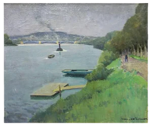 Henry Maurice Cahours, the Seine at Puteaux, 1930s