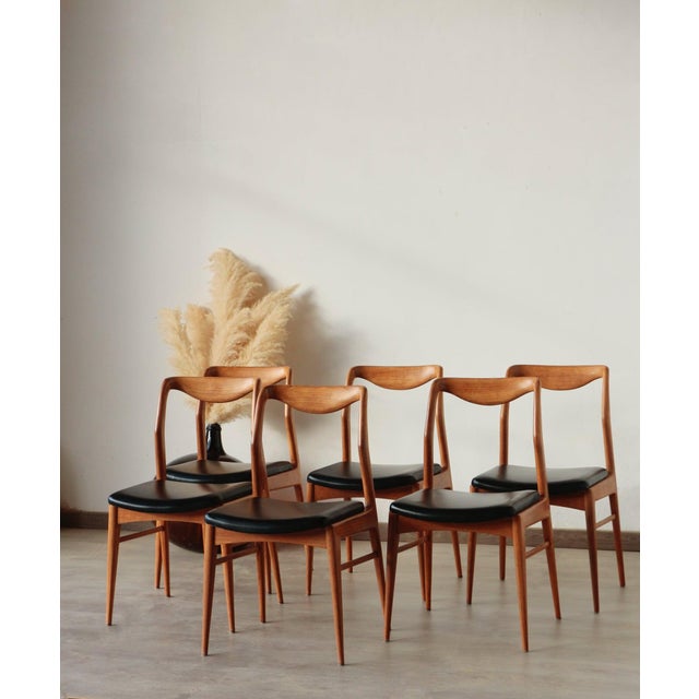 Vintage Scandinavian Teak Chairs, 1960s, Set of 6 For Sale - Image 4 of 18