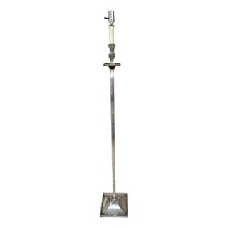 Mid 20th Century Spanish Silver Floor Lamp For Sale