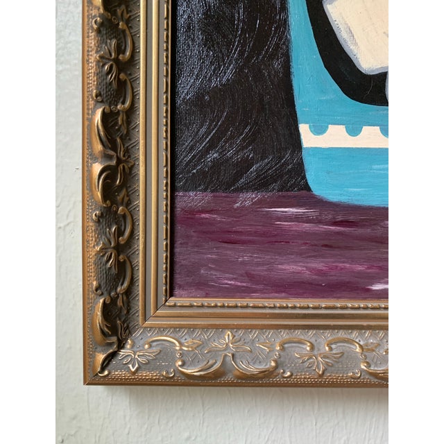 Add impact to your space with this ship painting distinguished by an unexpected color palette. The vessel is rendered in a...