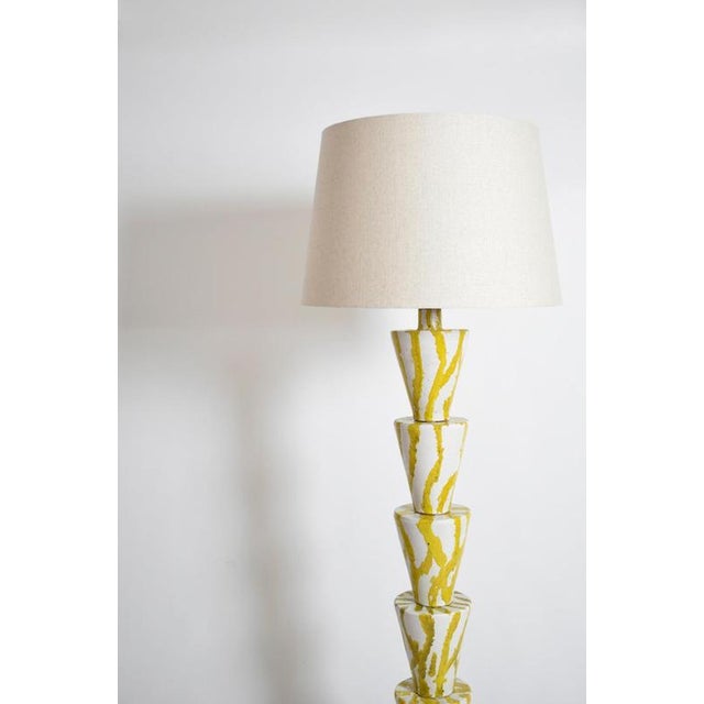 Nizwa White and Yellow Floor Lamp by Barracuda Interiors For Sale - Image 4 of 6