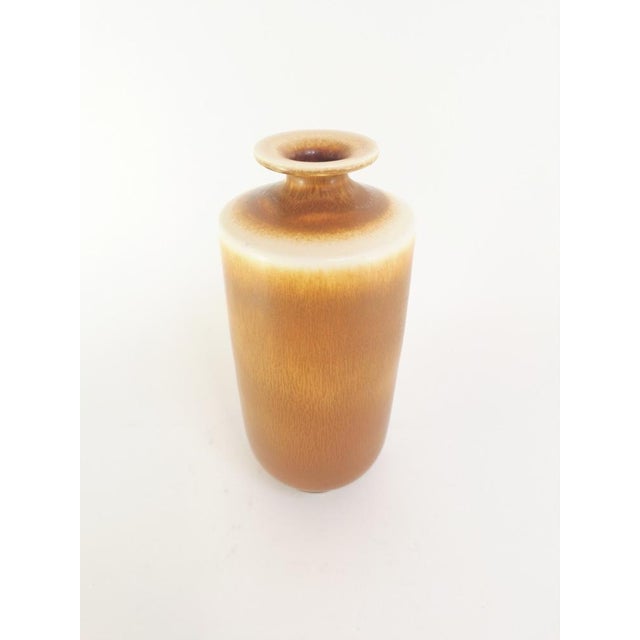 Gustavsberg Large Vase with Hares Fur Glaze by Berndt Friberg for Gustavsberg, 1975 For Sale - Image 4 of 12