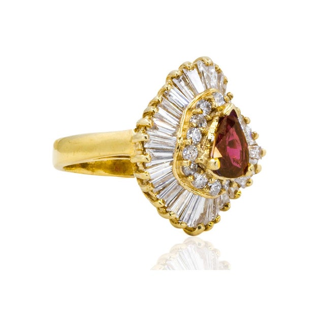 Contemporary Late 20th Century Ruby Ballerina Ring, Size 5 For Sale - Image 3 of 5