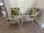 Yellow 1970s Palm Beach Regency Wrought Iron Patio Set - Sofa and 2 Arm Chairs For Sale - Image 8 of 17