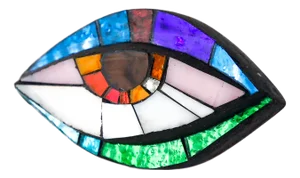 Anti Evil Eye Mosaic #5 Wall Sculpture by Ruth Minola Scheibler