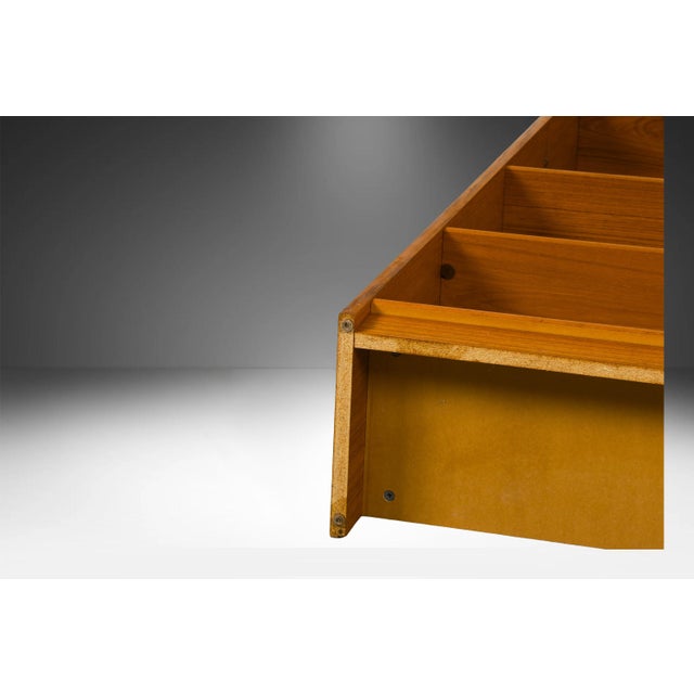 Wood Mid Century Teak Tall Bookcase 72" Tall For Sale - Image 7 of 12