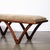 Italian Mid Century Modern Sculptural Graphic Walnut & Taupe Mohair Bench For Sale - Image 13 of 13