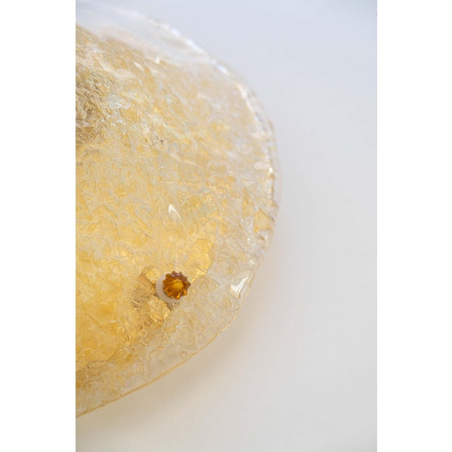 Murano Glass Flush Mount with Brass Base from Sylcom Lighting, Venice, Italy, 1990s For Sale - Image 10 of 14