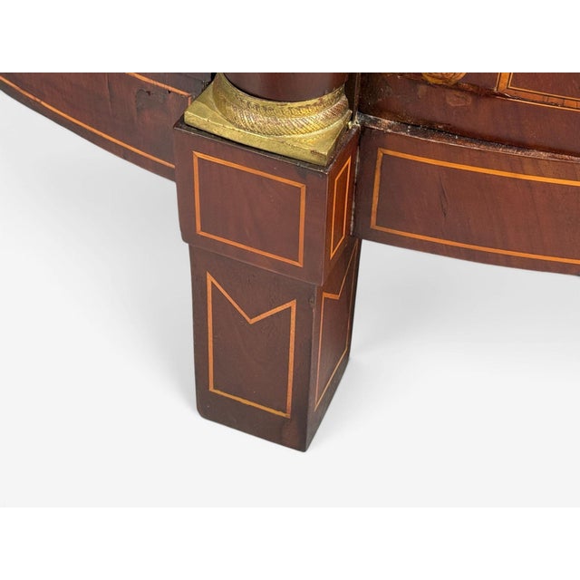 1830s English Neoclassical, Demi Lune Cabinets, Bronze, Satinwood Inlay For Sale - Image 11 of 17