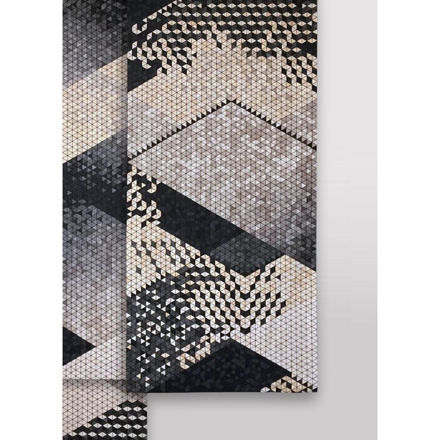 Contemporary Intarsia Wall-Hanging by Elisa Strozyk, Set of 3 For Sale - Image 3 of 7