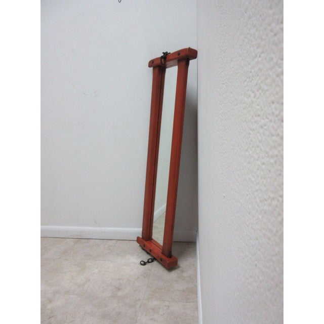 1940s Primitive Cow Stanchion Wall Mirror Western Cowboy Wild West For Sale - Image 4 of 11