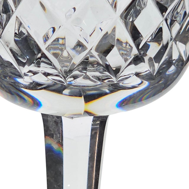 Late 20th Century Late 20th Century Waterford Lismore Hand Cut Crystal Water Goblets - a Pair For Sale - Image 5 of 7