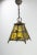 Vintage French Lustre Colored Glass and Iron Hanging Light, 1960 For Sale - Image 3 of 7